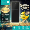 Hisense RT286N4ABN Lemari Sejuk 2 Pintu Kapasiti 240L Warna Black Metal