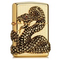 Zippo ZBT-1-30A 紅眼金蛇環繞 SNAKE COIL 防風打火機 金色 黃銅