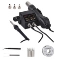 TXINLEI 8586D ホットエアガン リワークステーション 2 in 1 黒色 100-480°C PID制御