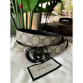 Gucci GG Marmont Shoulder Bag Kulit Matelassé - Rosso Ancora/Putih