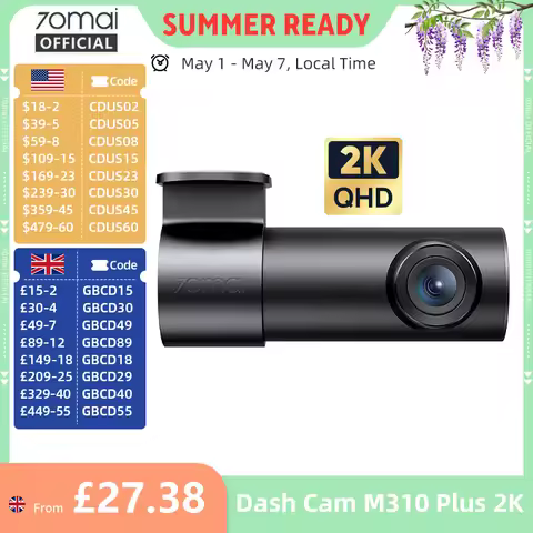 70mai M310 - Camera Hành Trình Ghi Hình 2K Siêu Nét