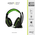 Anitech AK75 หูฟังเกมมิ่ง ดำ/เขียว ความไวเสียงสูง 115dB