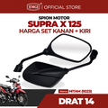 EMGI Kaca Spion Motor Supra X 125 9223 - Hitam Anti Pecah Universal