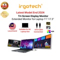 IRGOTECH Tri Screen Display Dual Portable Monitor 13.3" IPS FHD 1080P, Triple Display Sc