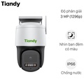 Camera IP Ngoài Trời 360 Độ 3MP Tiandy TC-H334S, Quay Xoay Toàn Diện, Hỗ Trợ Đèn LED Hồng Ngoại 50m