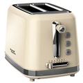 Russell Taylors RT-10C Pemanggang Roti Retro (Cream) 2 Slot, 7 Tahap Browning, Dengan Fungsi Defrost & Reheat