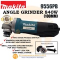 Makita 9556PB Angle Grinder 4" / 100mm 840W - Dust Resistant Design & Shaft Lock