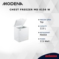 Modena Chest Freezer MD-0156-W 150L Kapasitas Besar