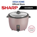 Sharp KSH288SPK 2.8L Rice Cooker - Warna Pink, Kapasiti Besar untuk Keluarga