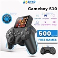 S10 Konsol Game Genggam Retro Palm dengan 520 Game Klasik, Layar 2.4 inci Hitam/Putih