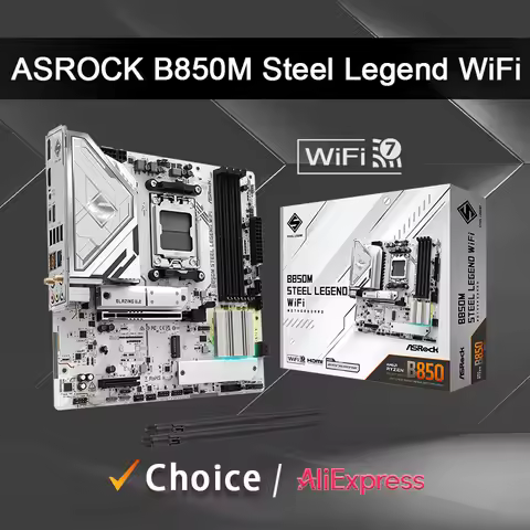 ASRock B850M Steel Legend WiFi Motherboard Micro ATX AM5 DDR5