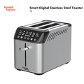 Russell Taylors T3 Smart Digital Stainless Steel Toaster 2-Slot 925W