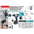 Máy khoan búa, vặn vít dùng pin 18V Makita DHP489RTJ (BL) - Bộ sản phẩm chính hãng
