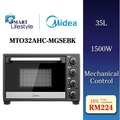 Milux MOT-25 Oven Elektrik 25L Berwarna Hitam Logam