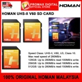 Homan UHS-II SD Card (V60) SDXC ความเร็วสูง 280MB/s สำหรับกล้อง