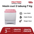 Polytron Mesin Cuci 2 Tabung PWM 7073 - Kapasitas 7 Kg