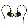 SoundMAGIC PL30+ IEM Earphones - In-Ear Wired Earbuds White+Gold 9mm Dynamic Driver Powerful Bass HiFi Stereo