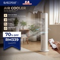 Electrova iPure Series ET-FAN01 Bladeless Tower Fan - 3 Kekuatan, Oszilasi 60 Darjah, Kawalan Jauh & Skrin Sentuh