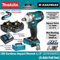 Makita DTW300RTJ 18V Cordless Impact Wrench 12.7mm (1/2\") - Kuat, Ringan & Tahan Air
