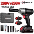 Ironhoof 388V Impact Wrench Baterai Brushless 20V, Torque Maksimal 600Nm