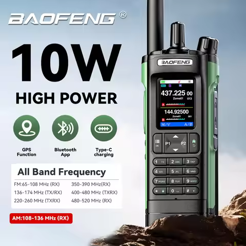 Baofeng UV-32 Walkie Talkie 10W Multi Band Bluetooth GPS FM Transceiver