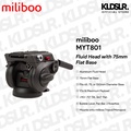 miliboo MYT801 Fluid Head with 75mm Flat Base, Load 8Kg - Tripod Kepala Cucuran untuk Perekaman Video Profesional