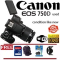 Canon EOS 750D DSLR Kamera - APS-C CMOS Sensor, Hybrid AF III, Wi-Fi & NFC