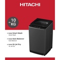 ฮิตาชิ เครื่องซักผ้าฝาบน รุ่น LTL 10MW0T ขนาด 10 กก. สี Cool Gray
