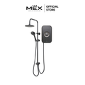 MEX เครื่องทำน้ำอุ่น CODE 6E 6000W ฝักบัว Rain Shower สีดำ