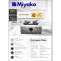 Miyako KG-201 SE Kompor Gas 1 Tungku Eco Burner Stainless Steel