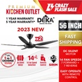 Deka DC33 PRO 56 Inci Kipas Siling 14 Saiz, Hitam