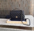Chanel Business Affinity Large 手袋 黑色 小牛皮 27x9x20cm 翻蓋 CC轉鎖 女裝