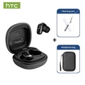 HTC NE75 TWS Earbud Bluetooth 6.0 AI Translator 134 Bahasa Hitam/Hijau