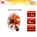 Quạt Treo Tường Senko TC1622 - 7 Cánh, Đen Cam, Công Suất 65W