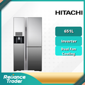 Peti Sejuk Hitachi R-M810GP2MX Side by Side 651L Berwarna Mirror Brown & Mirror