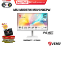 จอมอนิเตอร์ เอ็มเอสไอ MSI MODERN MD272QXPW 27 นิ้ว IPS WQHD 100Hz