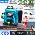 Dewei 16 Line Laser Tukang Bangunan Waterpass LD-515