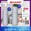 ชาร์ป ตู้เย็น 2 ประตู รุ่น SJ-Y27T-SL ขนาด 8.9 คิว สีเงิน