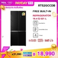 TCL ตู้เย็น 4 ประตู Free Builtin สีดำ รุ่น RT52GCCDB ขนาด 521 ลิตร
