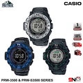 Casio PRW3500 Pro Trek Jam Tangan Lelaki Berwarna Hitam/Silver dengan Ketahanan Air 200m dan Solar Power