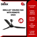 DEKA SX65 65" Kipas Siling Hitam 3 Blade 4 Speed dengan Remote Control - Jaminan Malaysia
