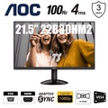 AOC 22B2HM2 Monitor 21.5" Ultra Slim LED VA Panel Full HD 1080p 100Hz Refresh Rate
