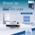 Ecovacs N30 PRO OMNI Robot Vacuum Cleaner - Hitam, Putih | 10,000 Pa Suction Power | ZeroTangle™ 2.0 Brush System