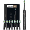 Bàn chải đánh răng điện Fairywill E11 - Màu hồng, chống nước IPX7, 8 đầu bàn chải