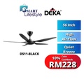 Kipas Siling deka DS11 56" 5 Blade DC Motor Remote Control Matte Black, White, Walnut