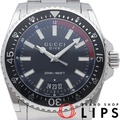 Gucci Dive 136.2 男士潛水腕錶 不鏽鋼 黑色錶盤 45mm 石英機芯