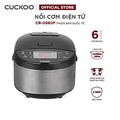 Nồi cơm điện tử Cuckoo CR-0680F 1.08L, màu đen bạc, dung tích lớn, đa chức năng nấu