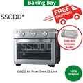 SSODD SD-25KQZ Air Fryer Oven 25L Berwarna Silver dengan Kapasiti Besar dan Pelbagai Fungsi Memasak