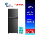 Toshiba GR-RT416WE-PMA(06) Peti Sejuk 2 Pintu Kapasiti 360L Warna Carbon Gray
