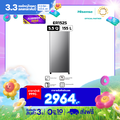 Hisense ตู้เย็น 1 ประตู รุ่น ER152S ความจุ 155 ลิตร สีเงิน